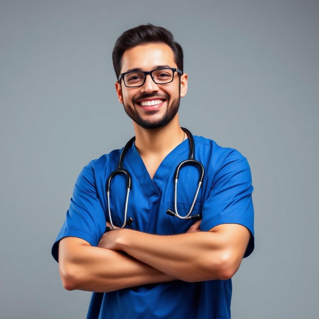 Médico brasileiro sorrindo, representando o serviço BRASMED